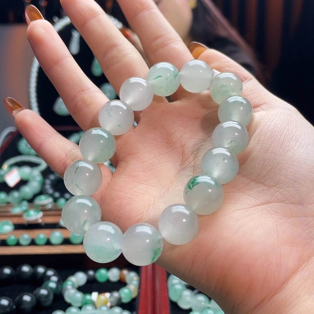 石英质玉（非洲翠）未镶嵌手串