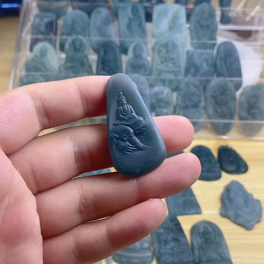 定制翡翠未镶嵌普贤