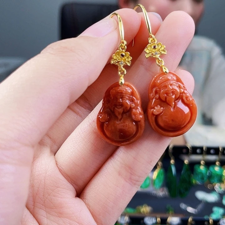 翡翠耳饰未镶嵌饰品