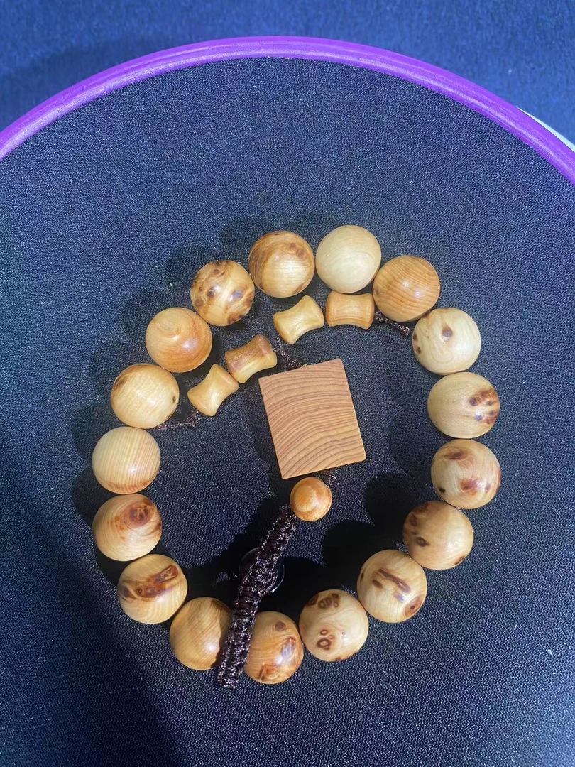 1.2留疤手串圆珠男士盘玩高油留香柏香木