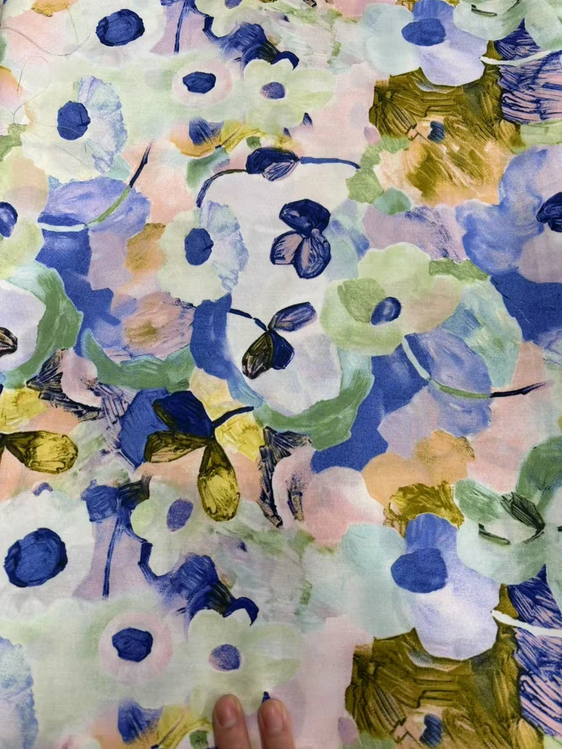 【小石】25年新品莱赛尔精梳棉绸布料蜡染花（不支持7天无理由退换）