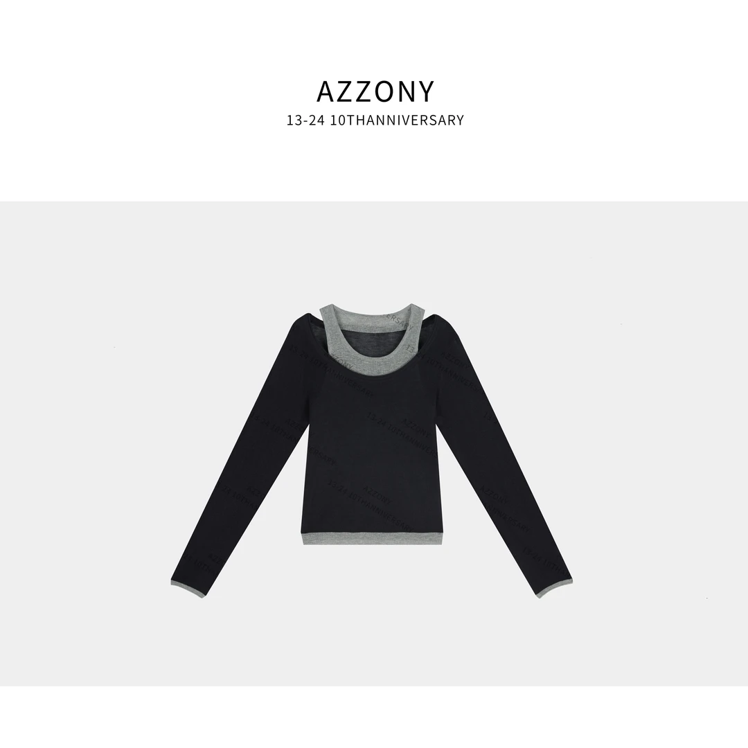 YYL 假两件针织线衫 2025秋款上新autumn  53MF56066