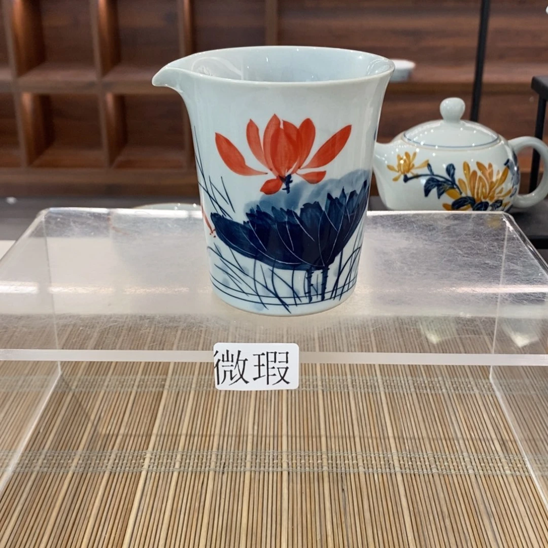 微瑕釉下彩纯手绘手工绘制