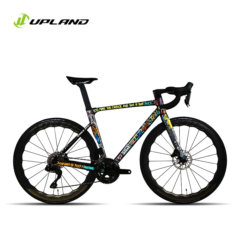 UPLAND阿普兰定制涂鸦款105电变 7170大套  途酷斯波浪碳轮公路车