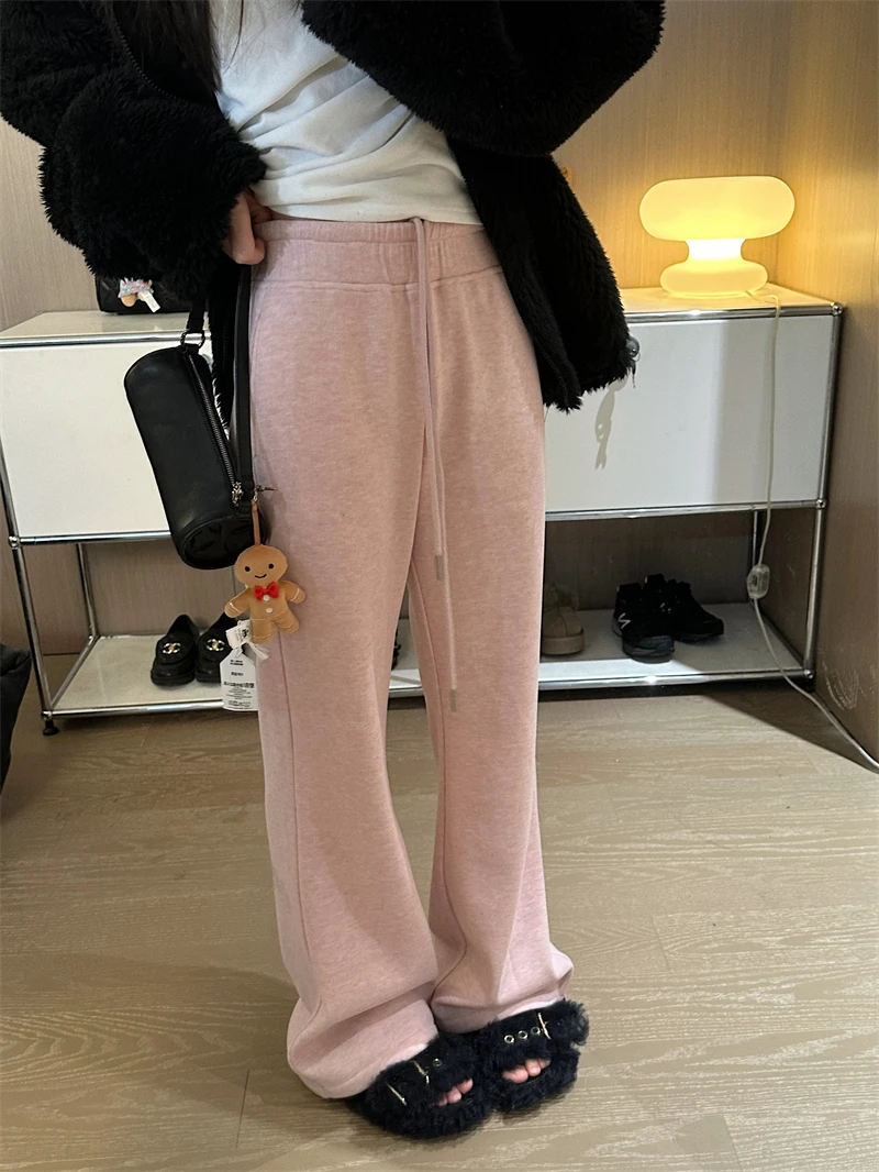 【OPENING自制】松紧腰抽绳微喇显瘦针织裤长裤休闲裤