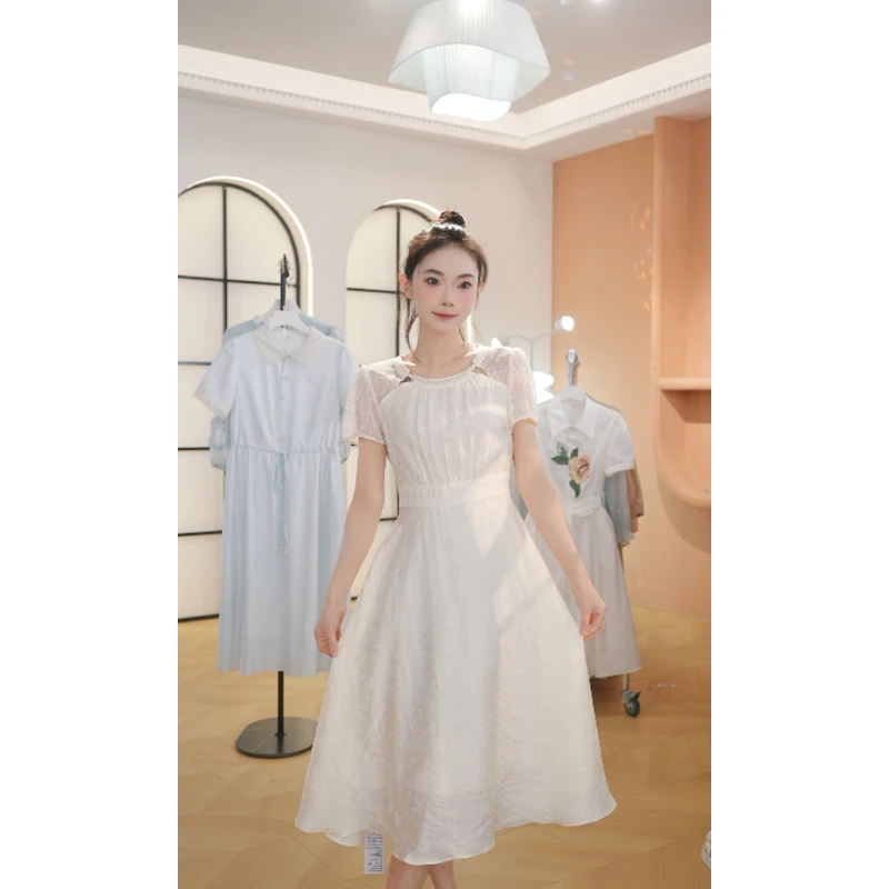 【送运费险】M1269 夏季新款两件套高档洋气新中式收腰显瘦连衣裙女