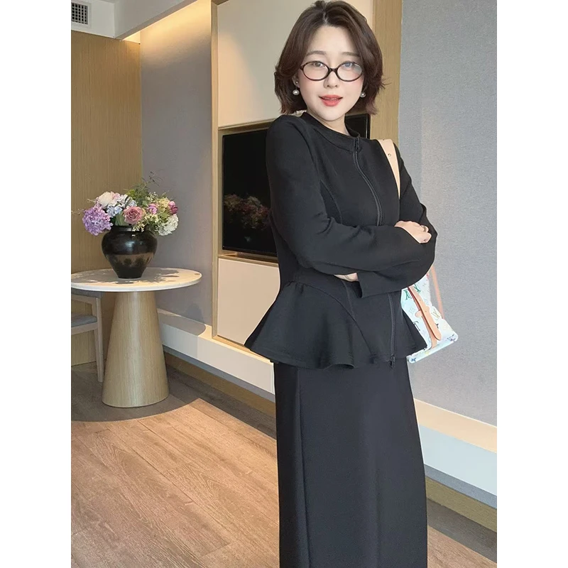 【DIS 现货】【暗夜芭蕾】早秋气质立体下摆收腰长袖外套Z525T12445