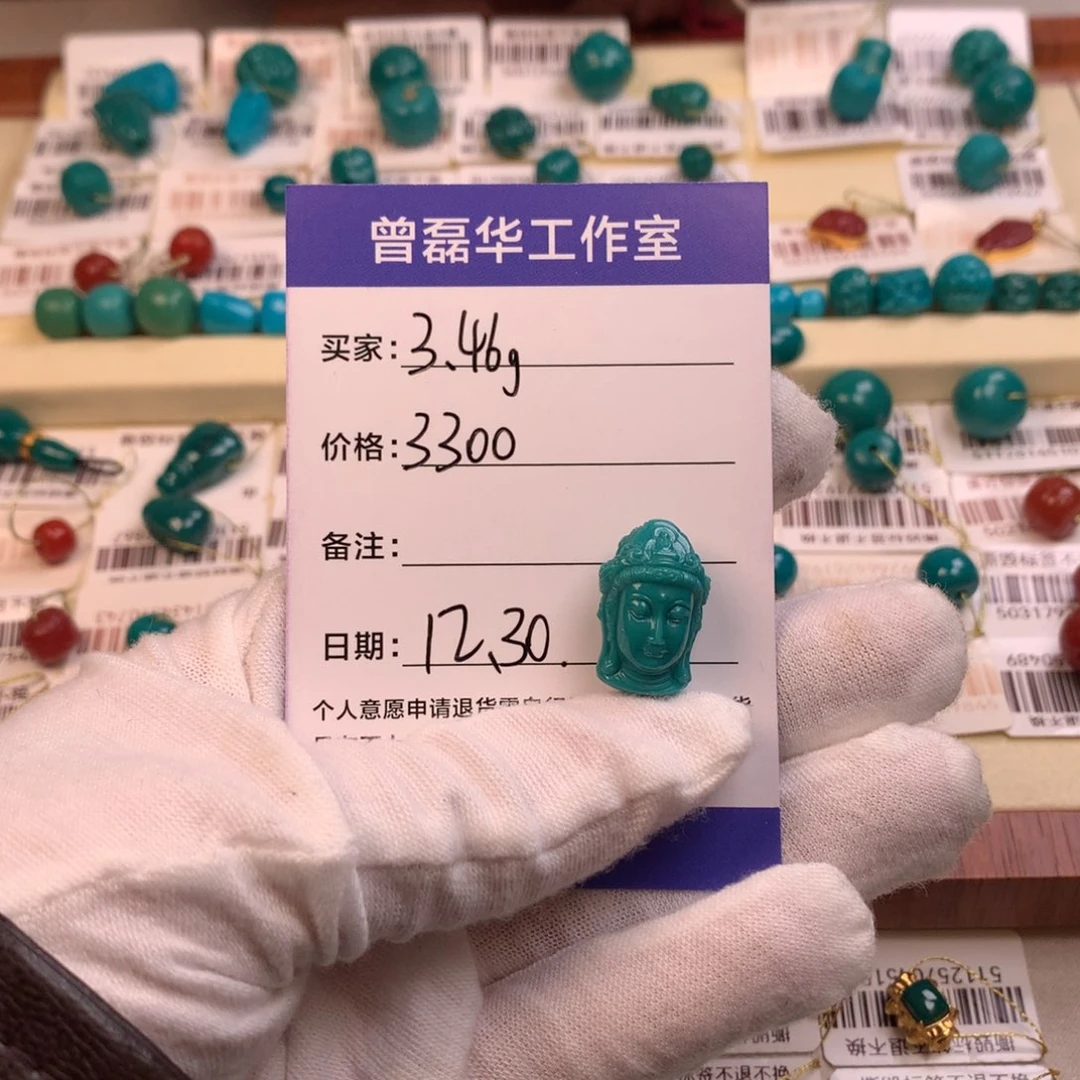 未镶嵌绿松石配饰j?***見