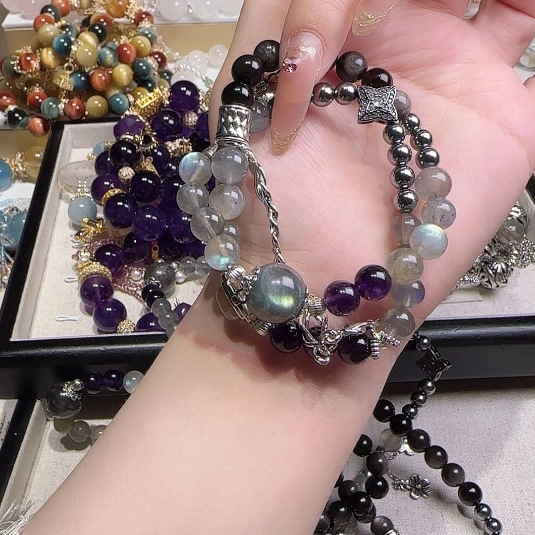 水晶手链未镶嵌吧