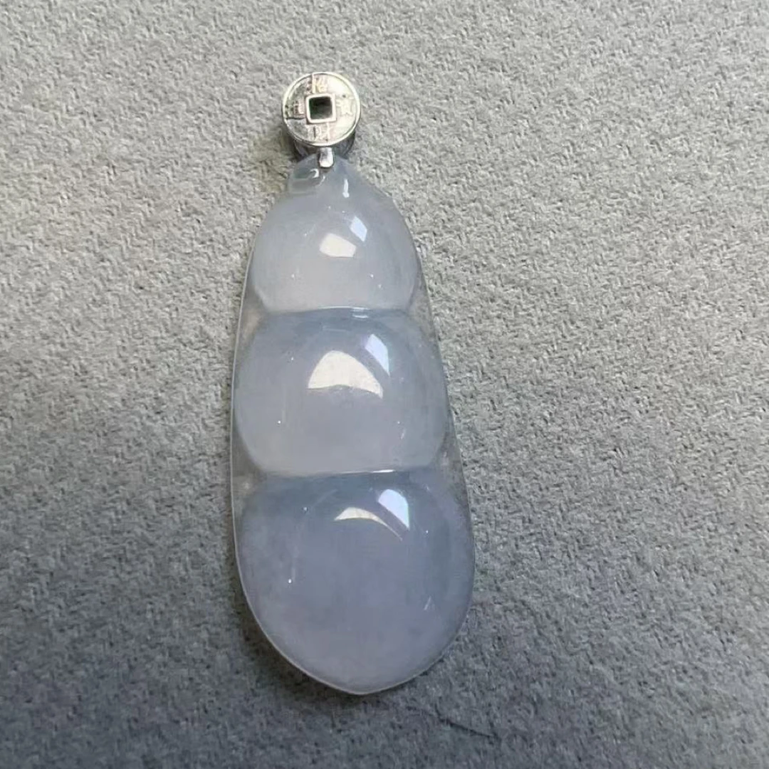 天然翡翠福豆吊坠