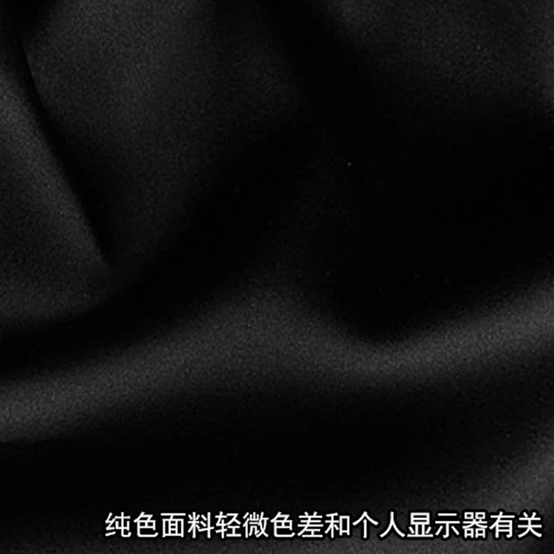 星炫黑 高档醋酸软丝罗弹力贡缎棉绸布料  夏纯色人造棉绵绸面料