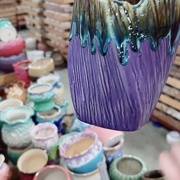 有孔.凑单10元陶瓷花盆发货！