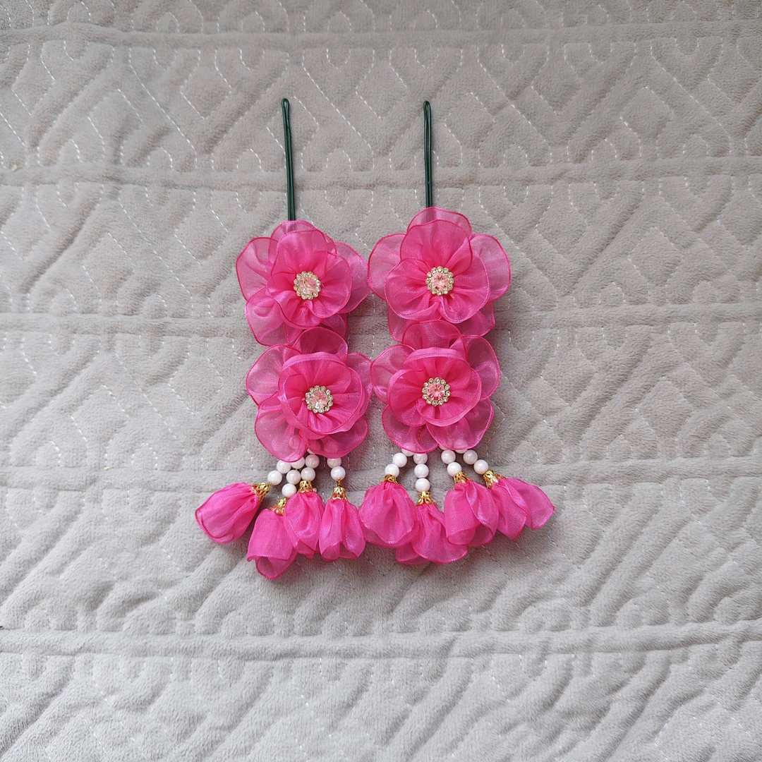 戏曲头饰京剧越剧青衣花旦舞台演出用鬓花耳边头花成品材料包