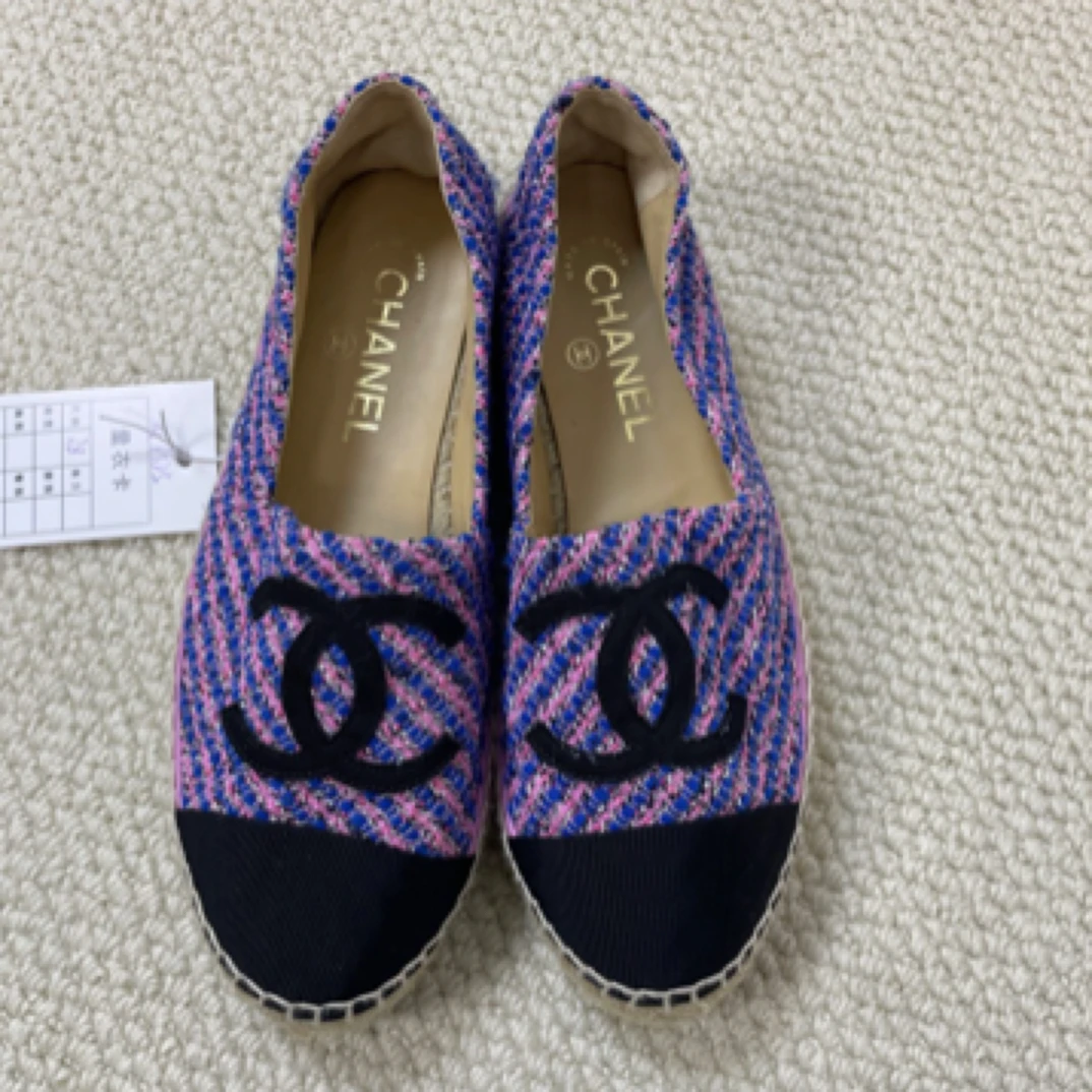 95新 Chanel/香奈儿 Chanel 紫色 渔夫鞋 99新 38码 A6325