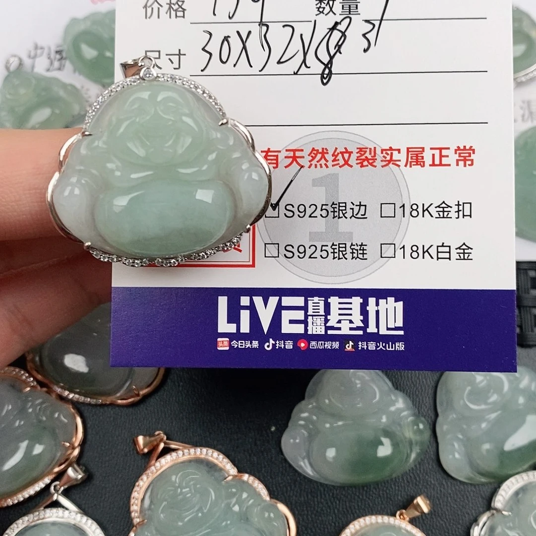 翡翠银S925镶嵌颈饰