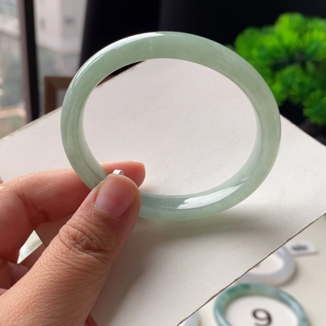 翡翠手镯未镶嵌63号54.3-48-9.5-6.8贵妃