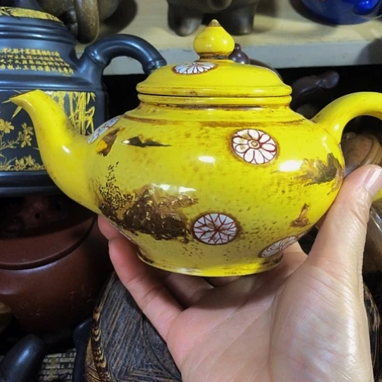 茶壶紫砂原矿泥料手工制作的一把紫砂壶