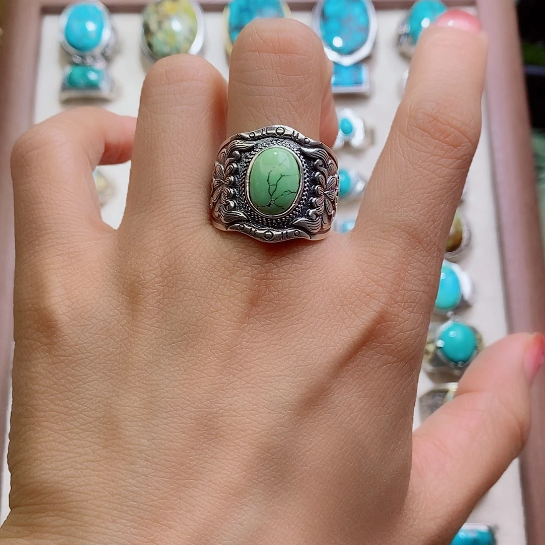 绿松石银S925镶嵌颈饰