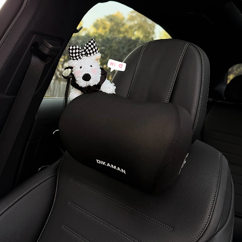 可爱西高地汽车头枕护颈枕车内靠枕车载座椅主驾驶车内四季通用女