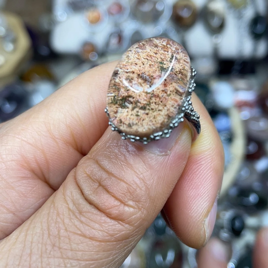 【闪购商品】银S925镶嵌珠宝半成品水晶戒指