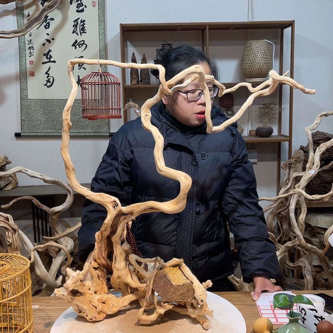 柏木杜鹃根根艺摆件