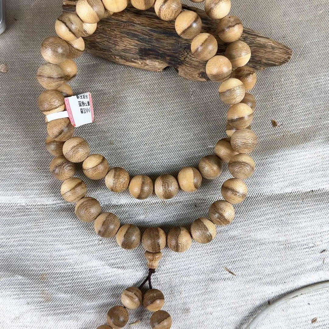 沉香碎屑沉香勾丝➕正区达拉干12圆珠三圈收藏级