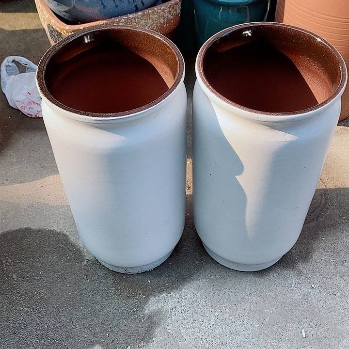 紫砂花盆瑕疵口15高31