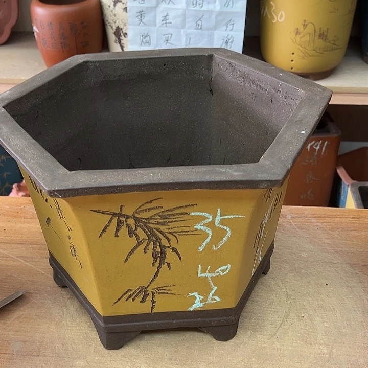 紫砂花盆，透气花盆