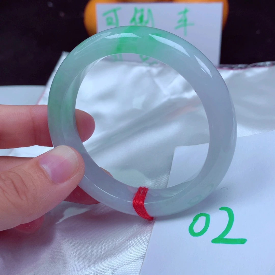 未镶嵌手镯翡翠缅甸天然A货翡翠手镯52.5