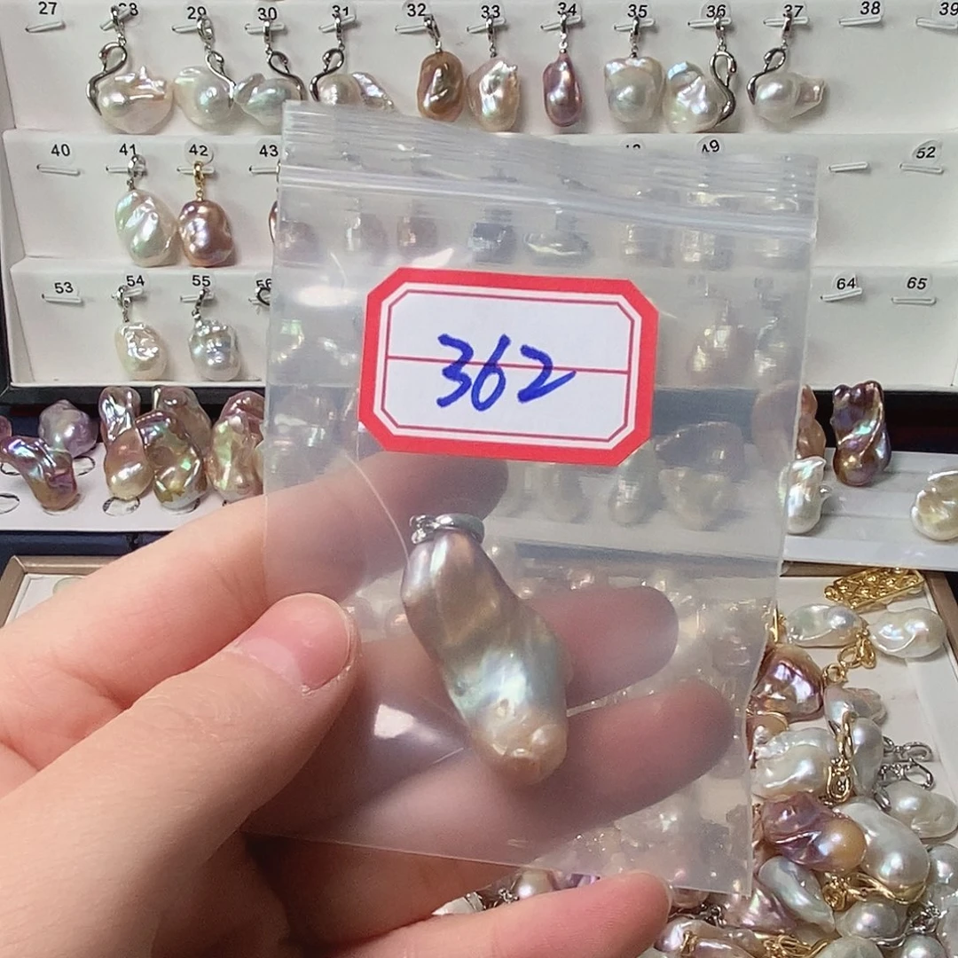 淡水珍珠吊坠银S925镶嵌