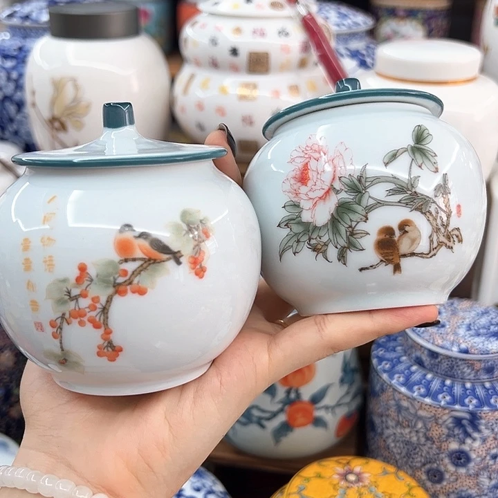 瓷片好漂亮的茶叶罐罐罐呀呀