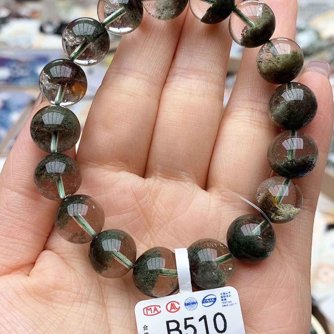 水晶手链未镶嵌B510 绿幽灵 12m+