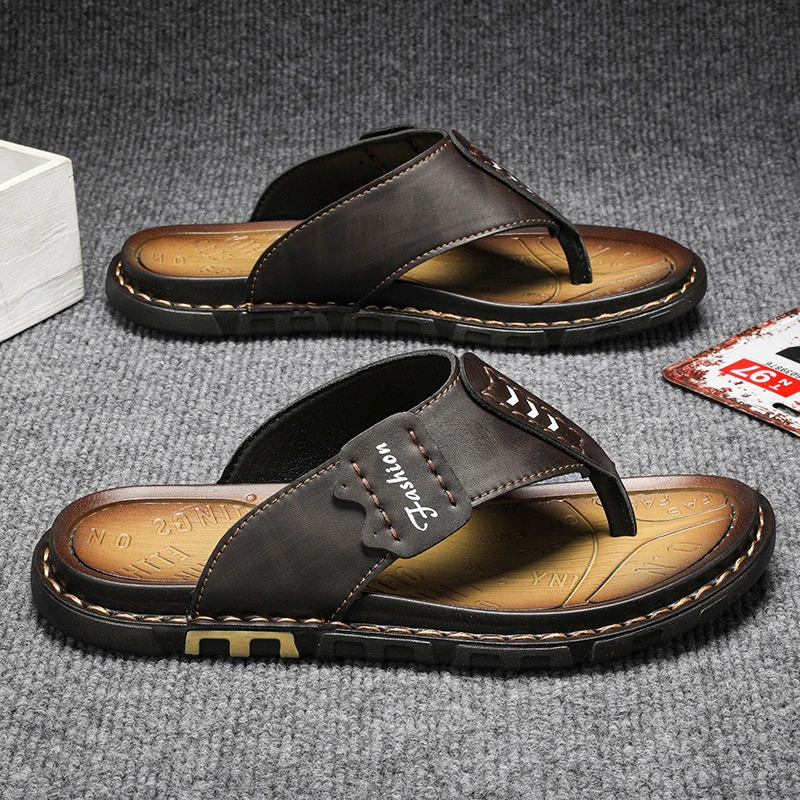 大码跨境人字拖男士夏季外穿软底防滑夹脚拖鞋防臭沙滩鞋青年凉拖