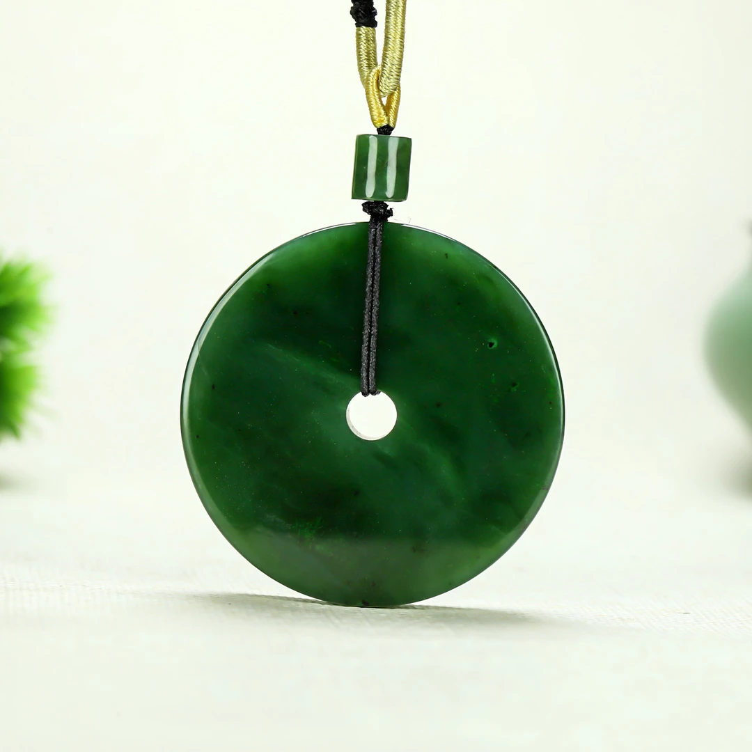 和田玉碧玉镯心平安扣吊坠DZ291多样性发其一