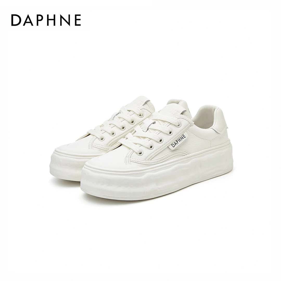 达芙妮单鞋新款春秋运动休闲女鞋潮流百搭平底小白鞋1166