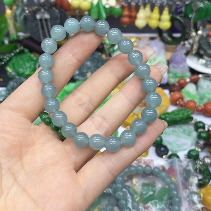 翡翠未镶嵌颈饰项链45