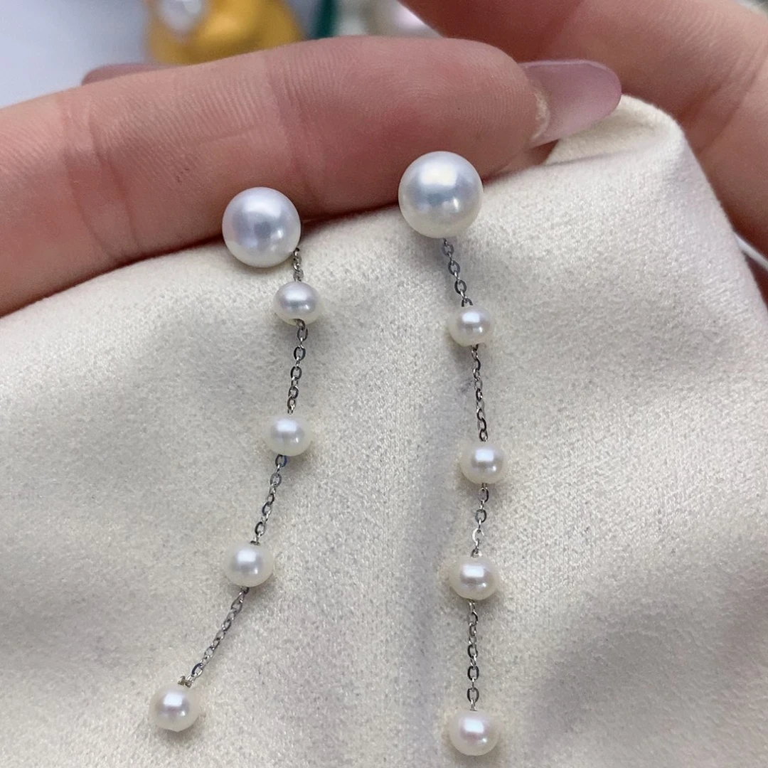 【闪购商品】淡水珍珠耳饰银S925镶嵌52