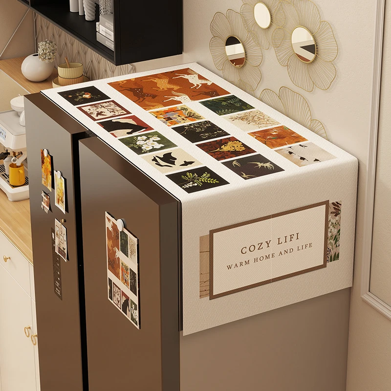 冰箱防尘布遮盖防灰尘防尘罩顶盖布2025新款单双开门冰柜遮尘盖巾