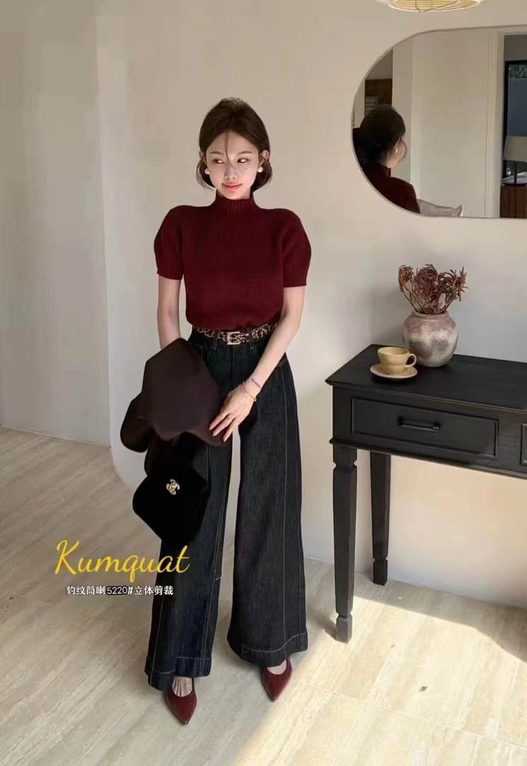 5220 新款时尚气质牛仔裤