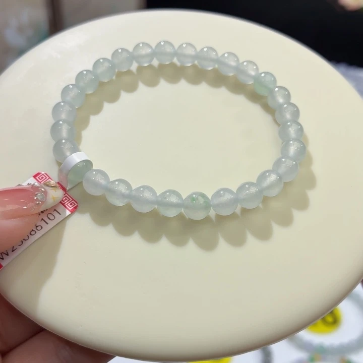 翡翠未镶嵌手链冰晴卡6.4
