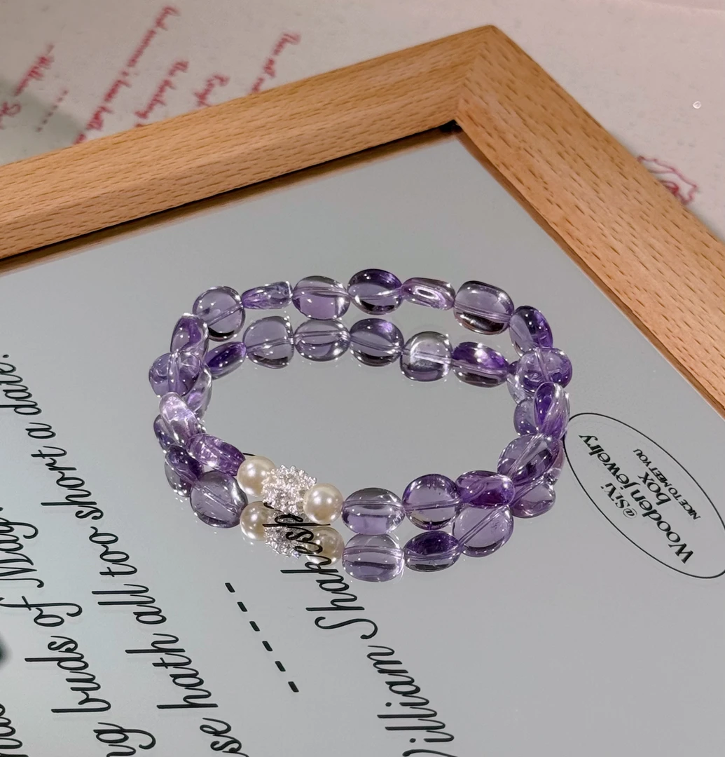 K73《紫水糖饼》 紫水晶手串