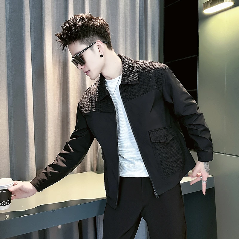 春秋季男士潮流休闲外套2025新款痞帅男装夹克高级感男款潮牌上衣