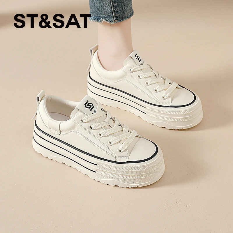 星期六女鞋鞋子女款爆款2025新款夏季轻奢鞋子多巴胺百搭小白鞋