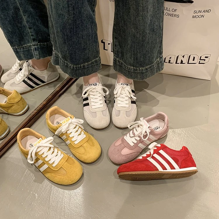 鞋子女鞋2025春季新款复古网红德训鞋轻便舒适百搭休闲显瘦平底鞋