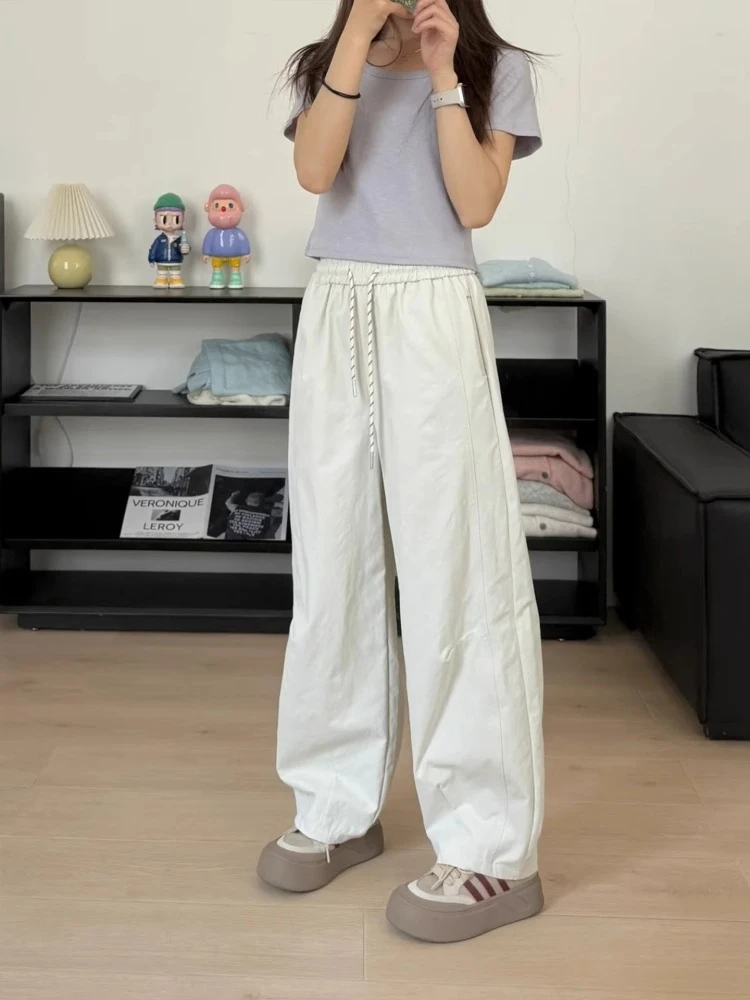 梨型身材遮胯休闲裤女夏胖妹妹mm粗腿宽胯宽松显瘦阔腿奶奶裤九分