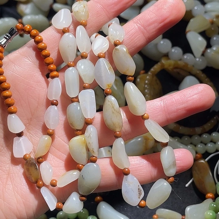 未镶嵌手链和田玉自**%