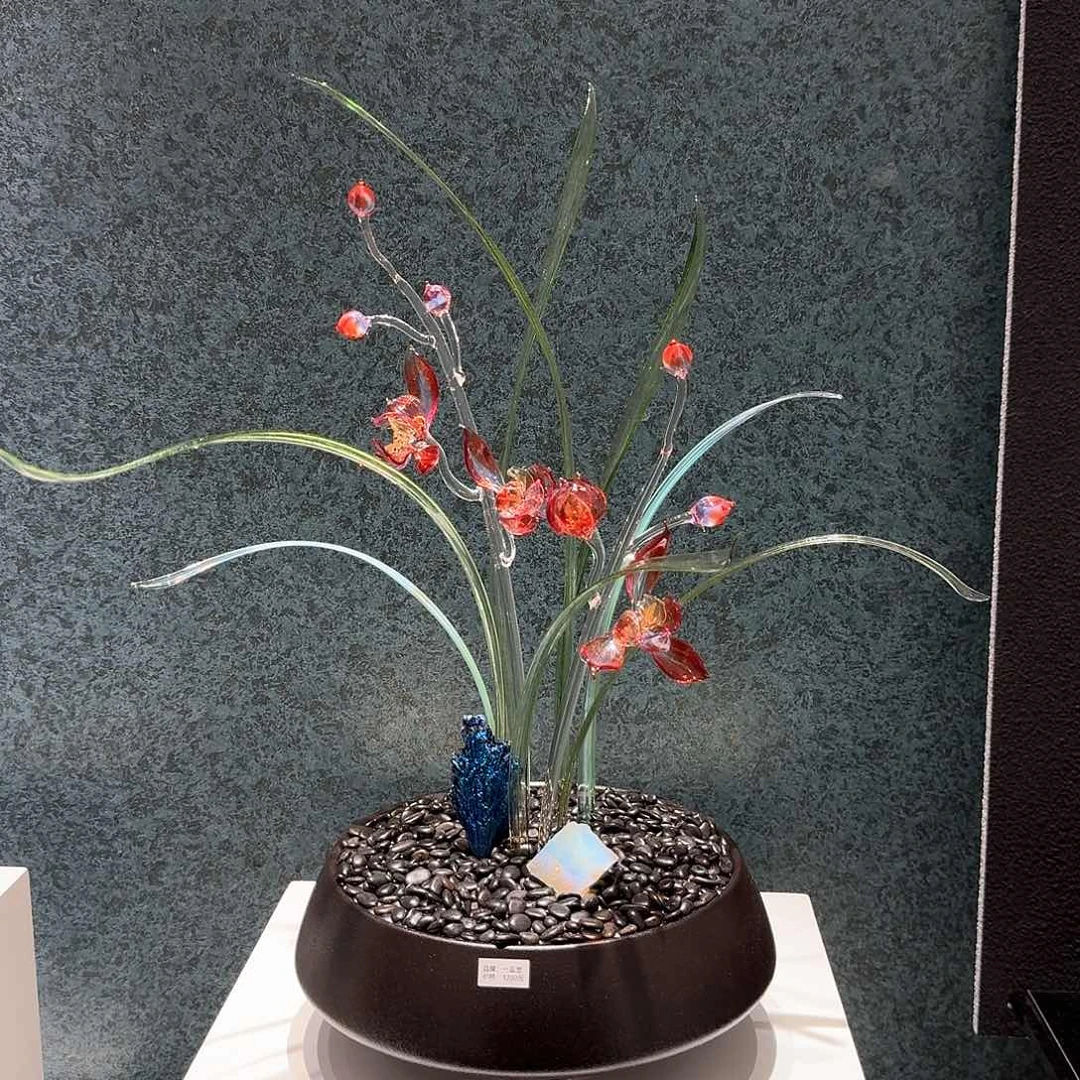 琉璃手工艺品淄博非遗手做琉璃花15