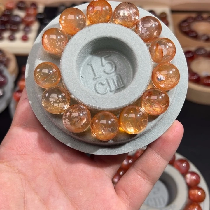 手串水晶未镶嵌金箔椒花