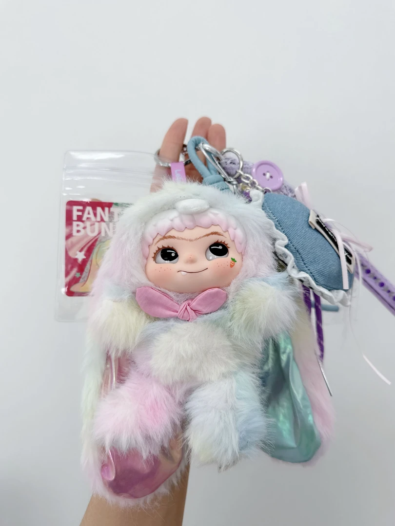 【火拉潮玩】diy创意原创手工miu系毛绒包挂plus