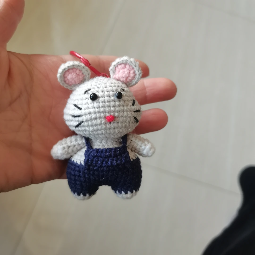 （成品）毛线钩织玩偶十二生肖鼠